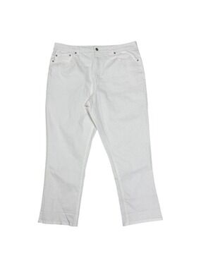 FRYE Leathers White Denim Designer Jeans Pants Womens 16